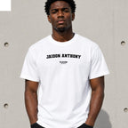 Jaidon Anthony Men's T-Shirt — lifestyle photo, White t-shirt