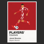 Jamal Musiala Bayern Munich Icon Frame Kids Hoodie — Black Artwork