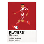 Jamal Musiala Bayern Munich Icon Frame Kids T-Shirt — White Artwork