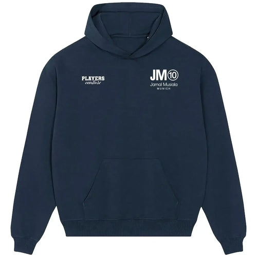 Jamal Musiala hoodie – navy men's hoodie featuring the Jamal Musiala Players Couture logo
