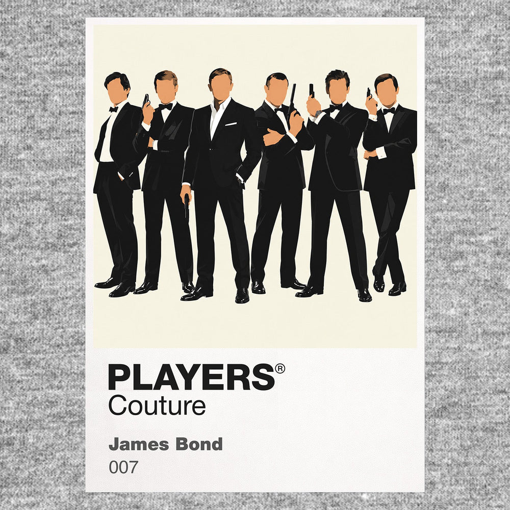 James Bond James Bond in dinner jacket within the gun-barrel circle Icon Frame artwork in grey