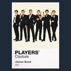 James Bond James Bond in dinner jacket within the gun-barrel circle Icon Frame artwork in navy