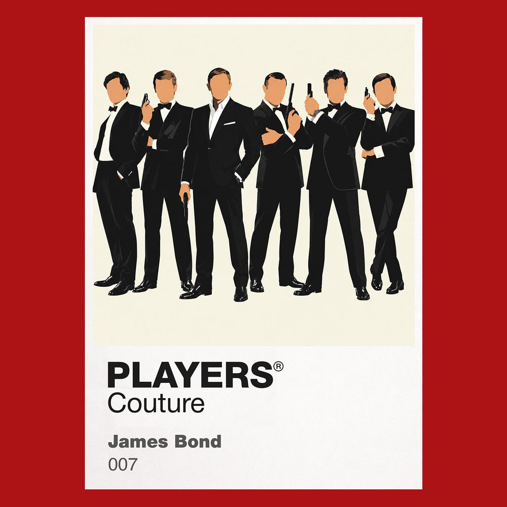 James Bond James Bond in dinner jacket within the gun-barrel circle Icon Frame artwork in red
