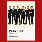 James Bond James Bond in dinner jacket within the gun-barrel circle Icon Frame artwork in red