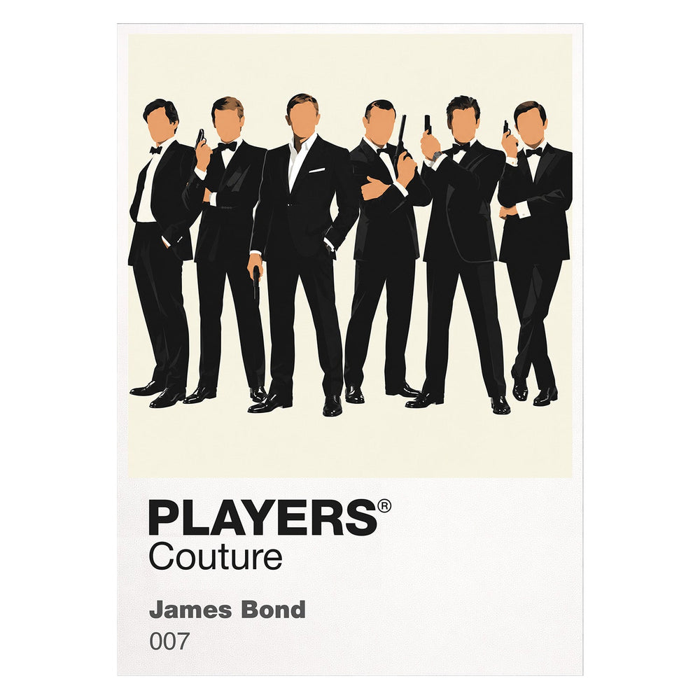 James Bond James Bond in dinner jacket within the gun-barrel circle Icon Frame artwork on white