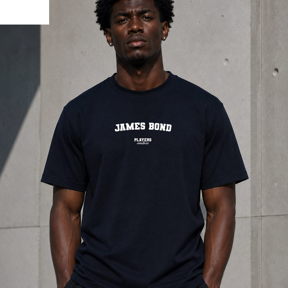 James Bond navy men's T-shirt lifestyle photograph 6