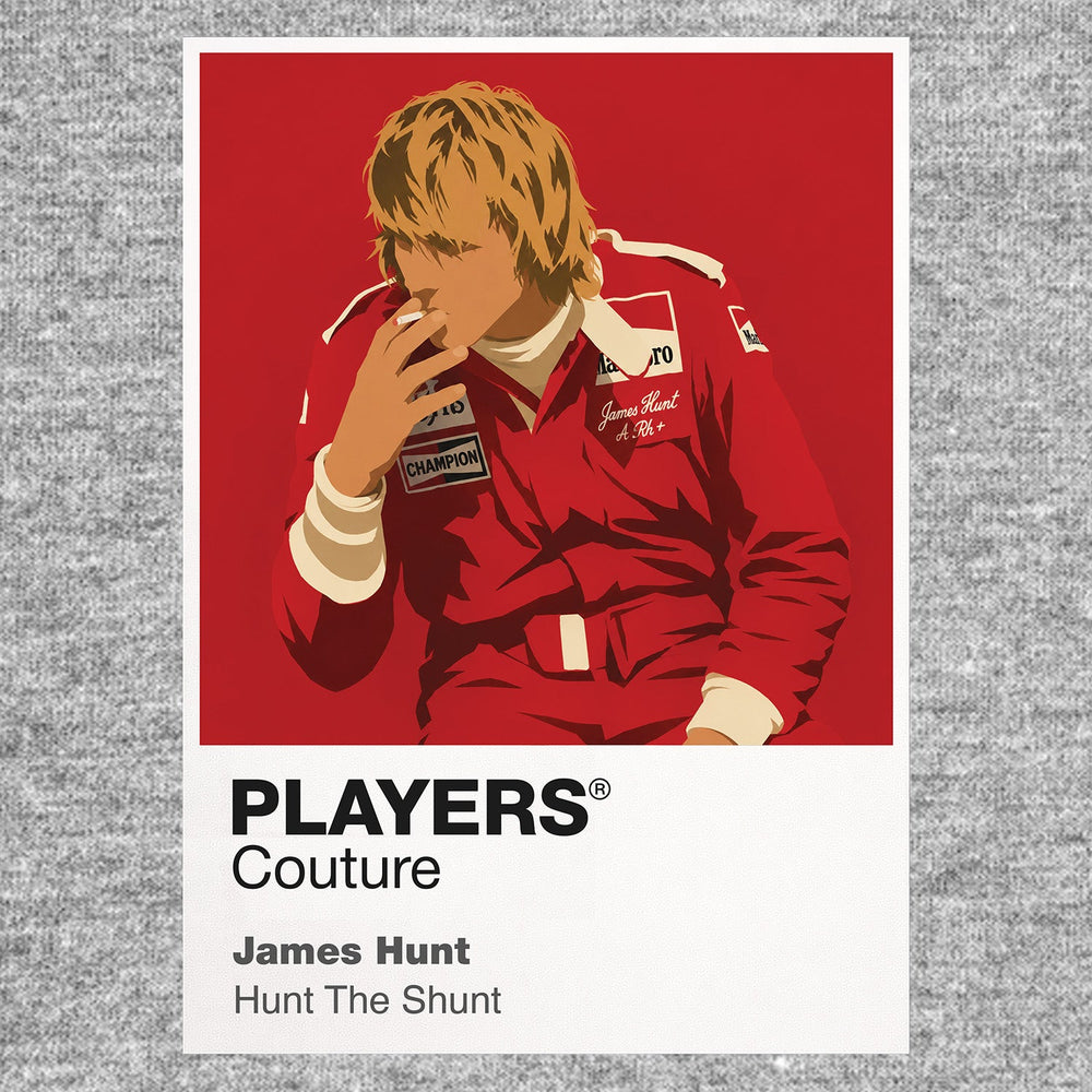James Hunt 1 Formula 1 T-shirt – grey view