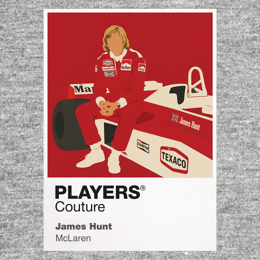 James Hunt McLaren Formula 1 T-shirt – grey view