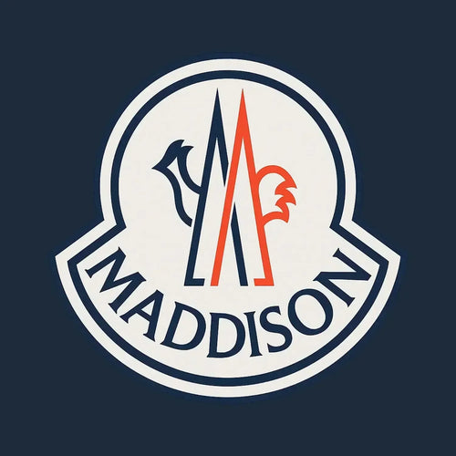 James Maddison Logo Men's T-Shirt – navy close-up detail shot of the James Maddison Players Couture logo design