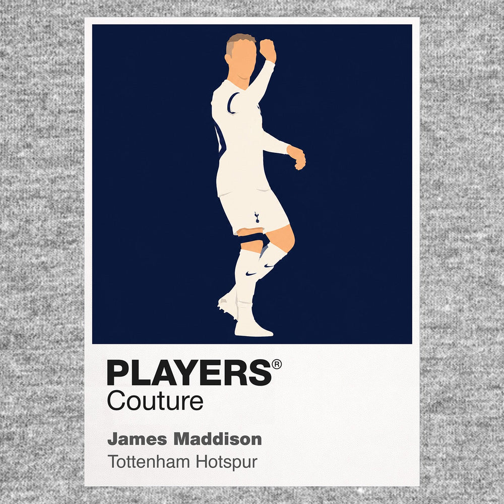 James Maddison Tottenham Hotspur Icon Frame Kids T-Shirt — Gray Artwork
