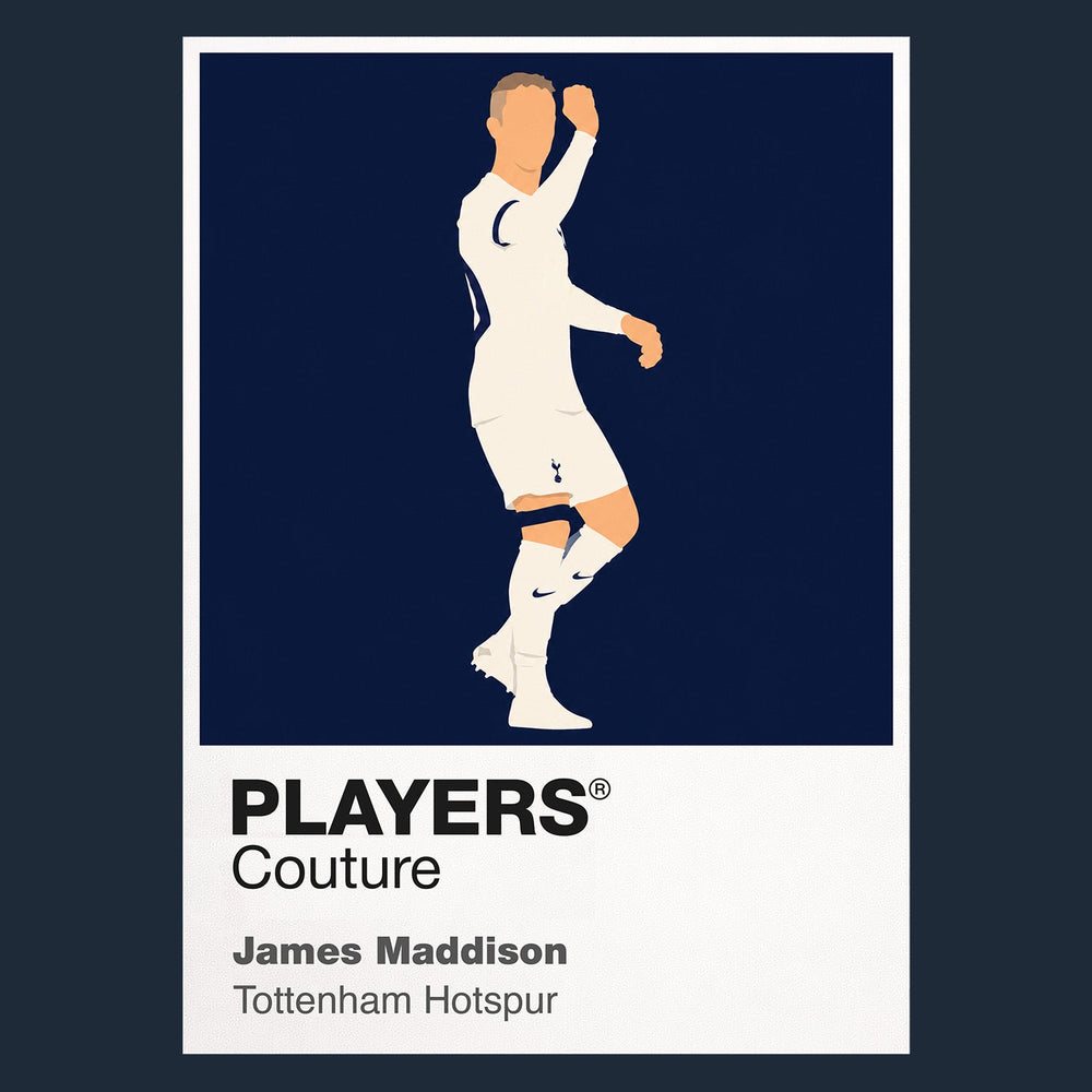 James Maddison Tottenham Hotspur Icon Frame Kids T-Shirt — Navy Artwork