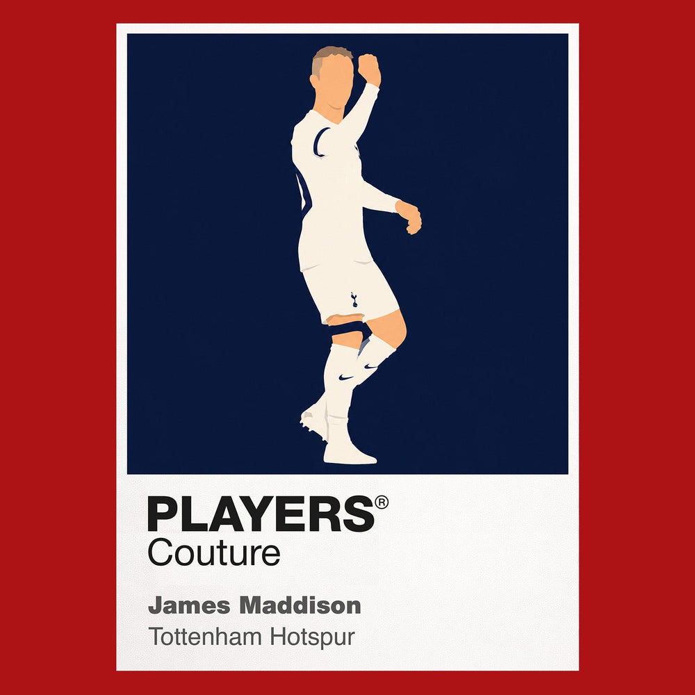 James Maddison Tottenham Hotspur Icon Frame Kids T-Shirt — Red Artwork