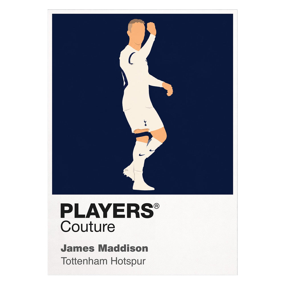 James Maddison Tottenham Hotspur Icon Frame Kids T-Shirt — White Artwork