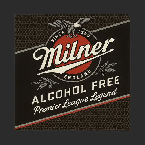 James Milner Logo Men's T-Shirt – black close-up detail shot of the James Milner Players Couture logo design
