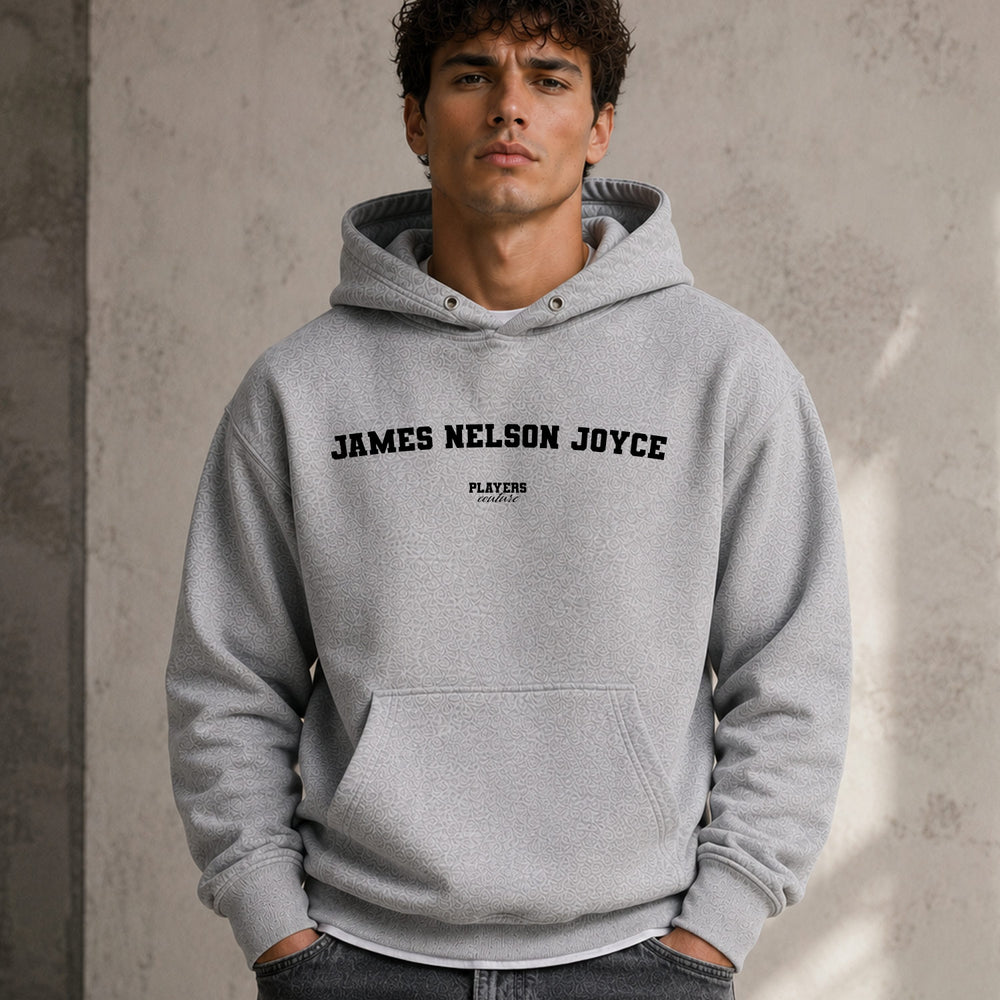 james-nelson-joyce name-print hoodie - grey