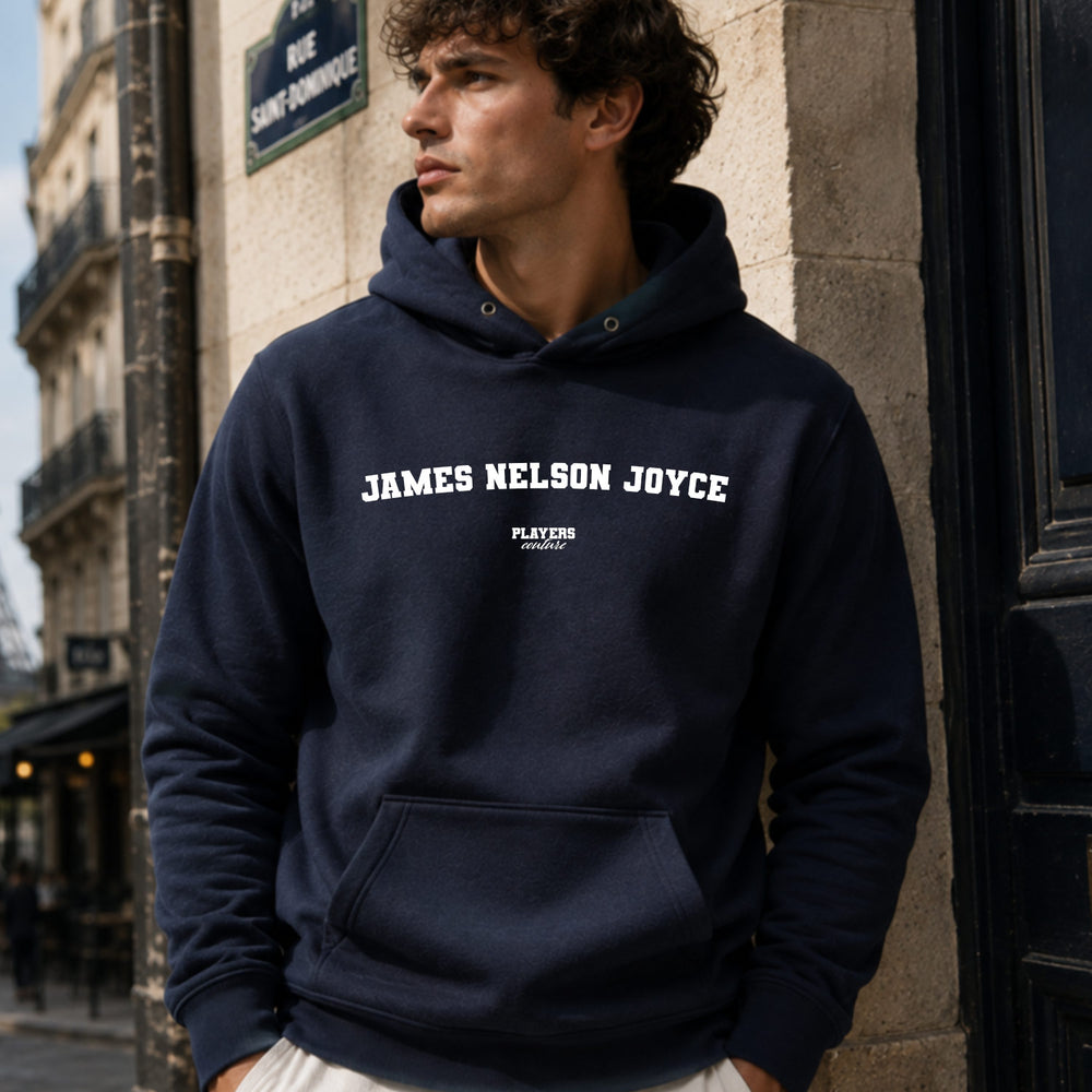 james-nelson-joyce name-print hoodie - navy