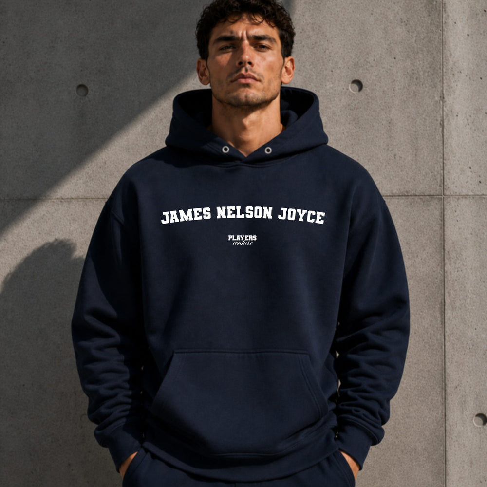 james-nelson-joyce name-print hoodie - navy