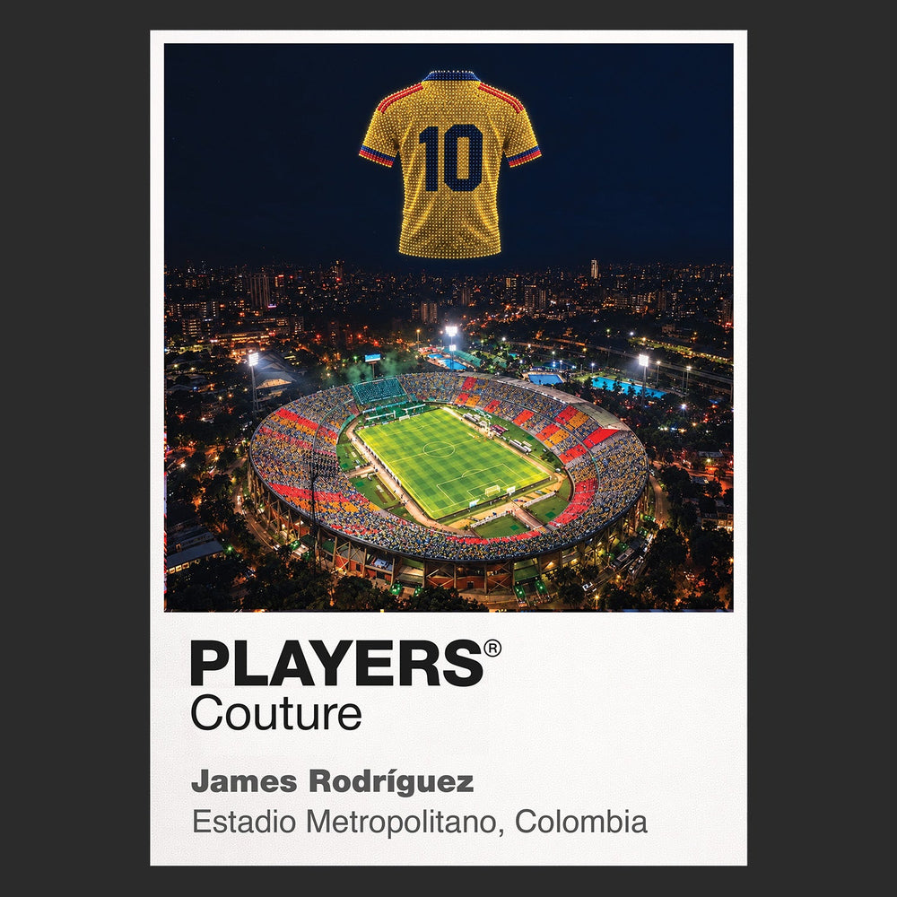 James Rodriguez Colombia number 10 Icons in Lights Frame artwork in black