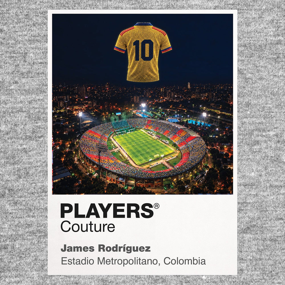 James Rodriguez Colombia number 10 Icons in Lights Frame artwork in grey