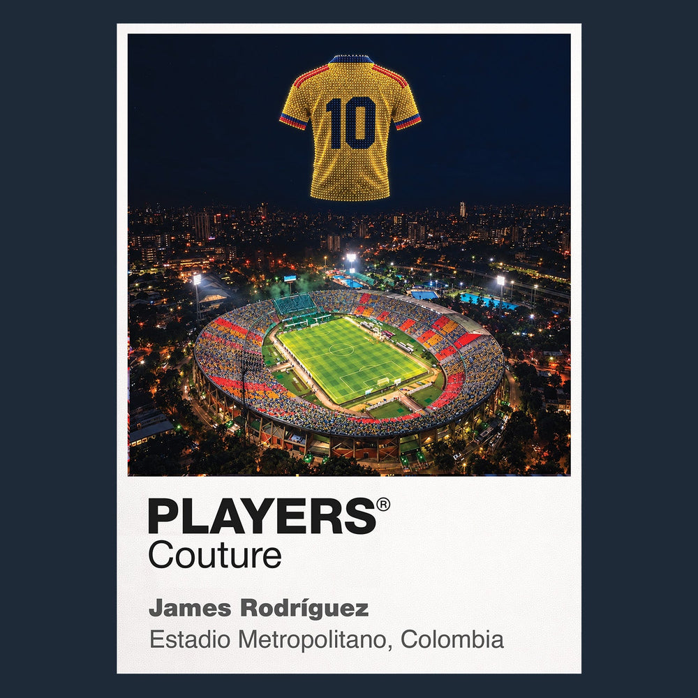 James Rodriguez Colombia number 10 Icons in Lights Frame artwork in navy