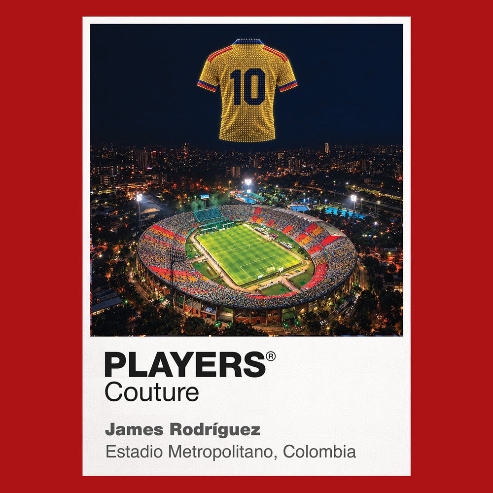 James Rodriguez Colombia number 10 Icons in Lights Frame artwork in red