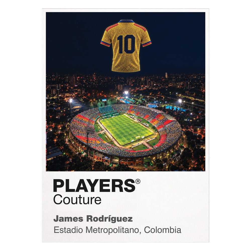 James Rodriguez Colombia number 10 Icons in Lights Frame artwork in white