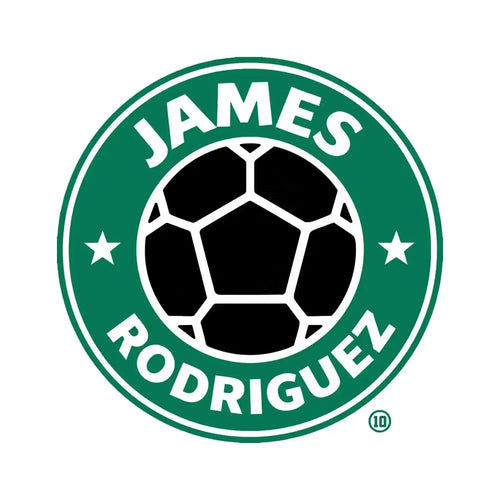 James Rodriguez Logo Men's Hoodie – white close-up detail shot of the James Rodriguez Players Couture logo design