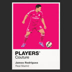 James Rodríguez Real Madrid pink away Icon Frame artwork in black