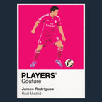 James Rodríguez Real Madrid pink away Icon Frame artwork in navy