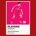 James Rodríguez Real Madrid pink away Icon Frame artwork in red