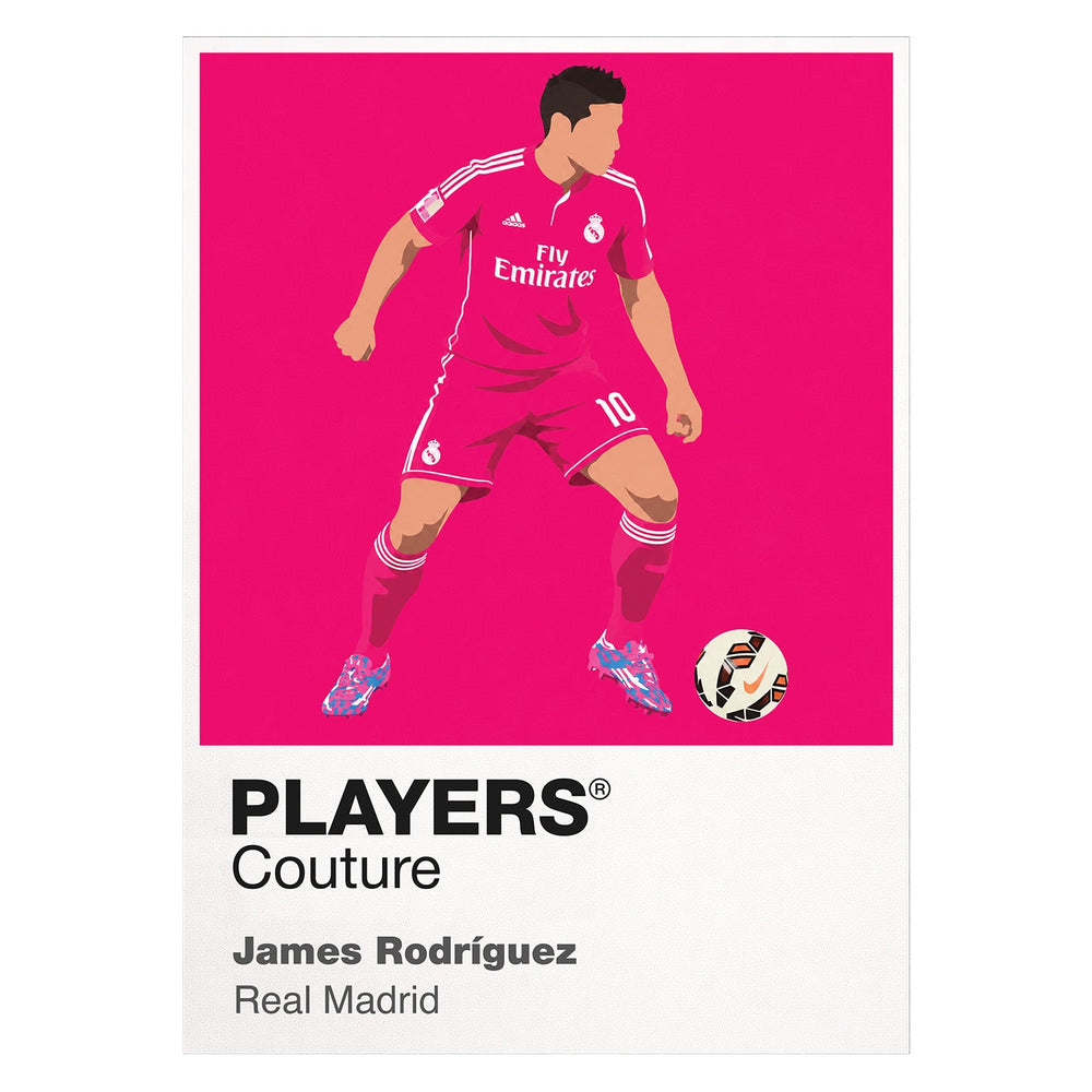 James Rodríguez Real Madrid pink away Icon Frame artwork on white