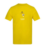 James Rodriguez Icon t-shirt – yellow men's t-shirt with black James Rodriguez Icon letters and Players Couture logo on the