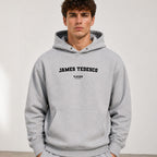 james-tedesco name-print hoodie - grey