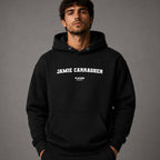 jamie-carragher name-print hoodie - black