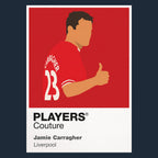 Jamie Carragher Liverpool Icon Frame Men's Hoodie — Navy Artwork