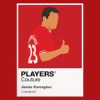 Jamie Carragher Liverpool Icon Frame Men's Hoodie — Red Artwork