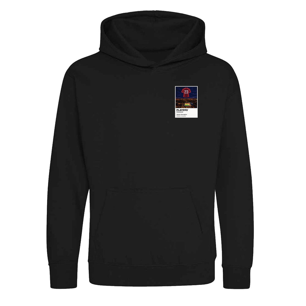Jamie Carragher Liverpool Icons in Lights Frame Kids Hoodie in Black