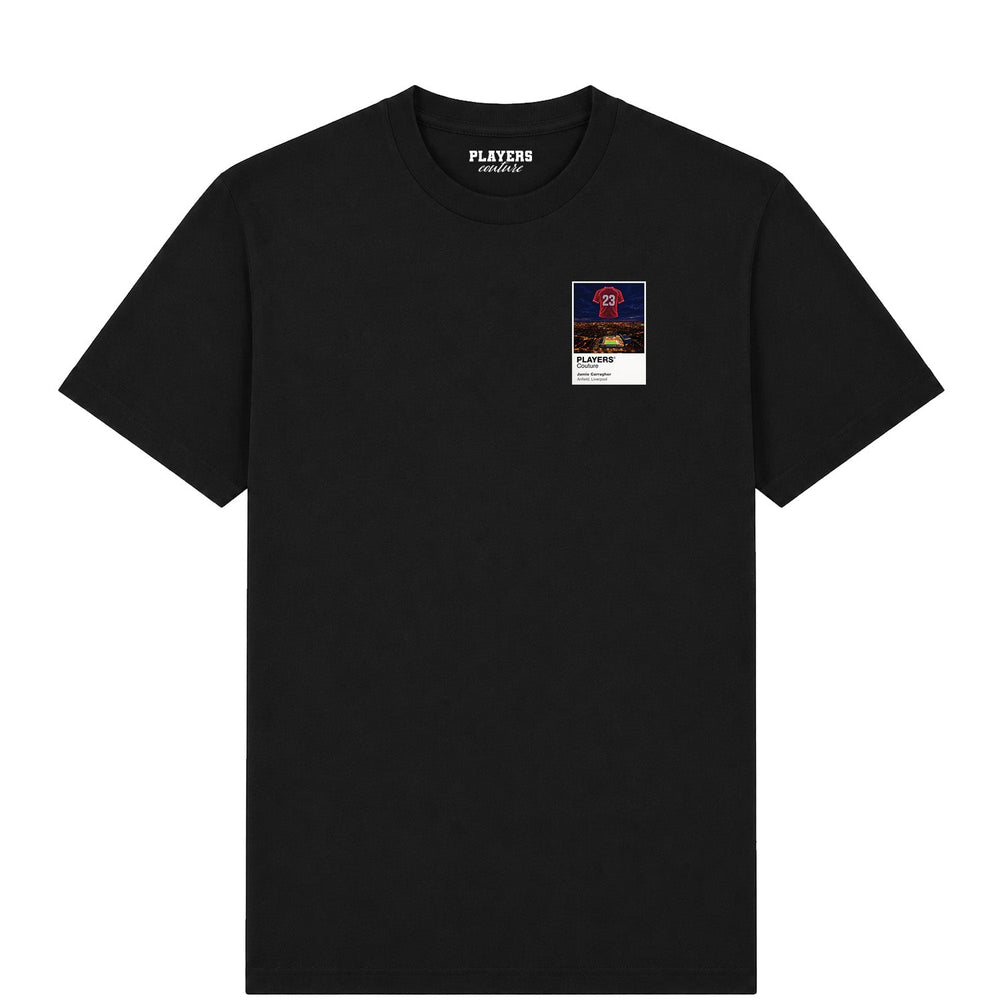 Jamie Carragher Liverpool Icons in Lights Frame Men's T-Shirt in Black