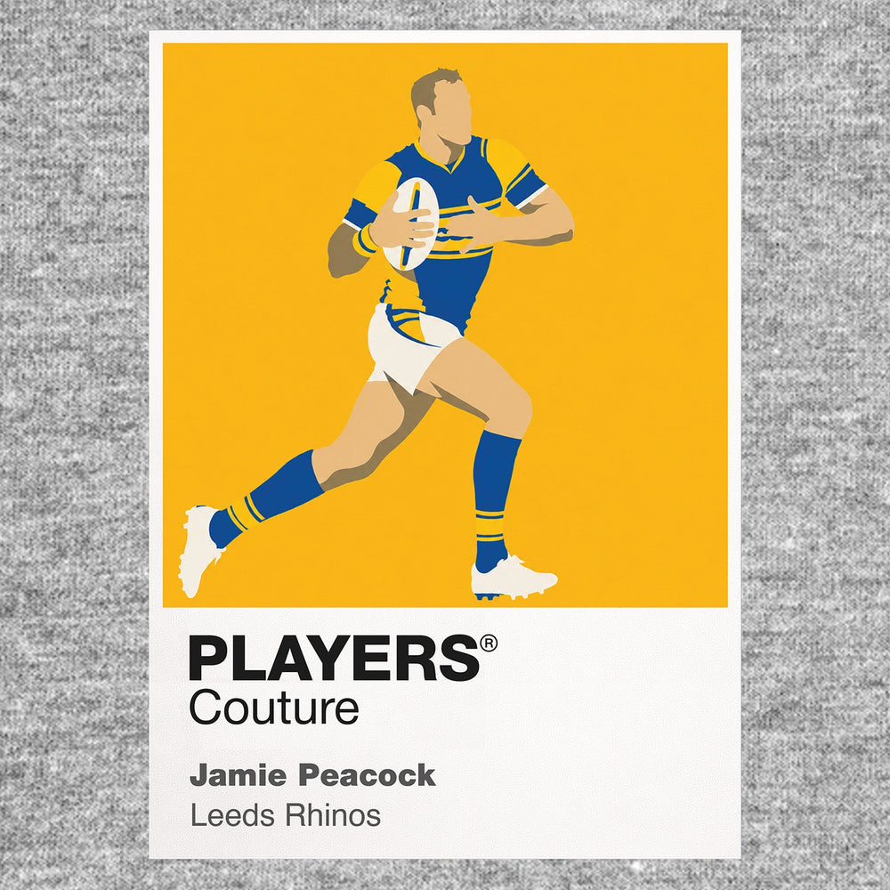 Jamie Peacock Leeds Rhinos rugby league hoodie grey