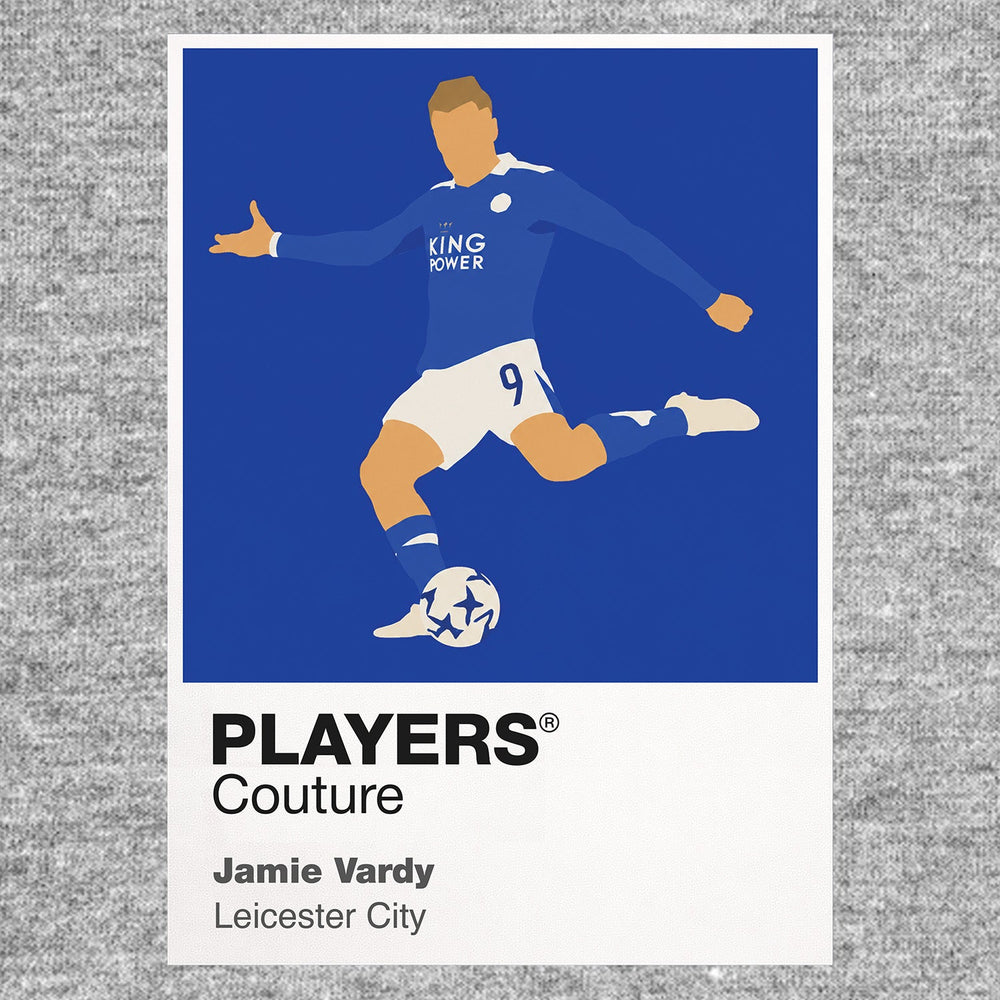Jamie Vardy 2 Leicester City Men's T-Shirt - Grey