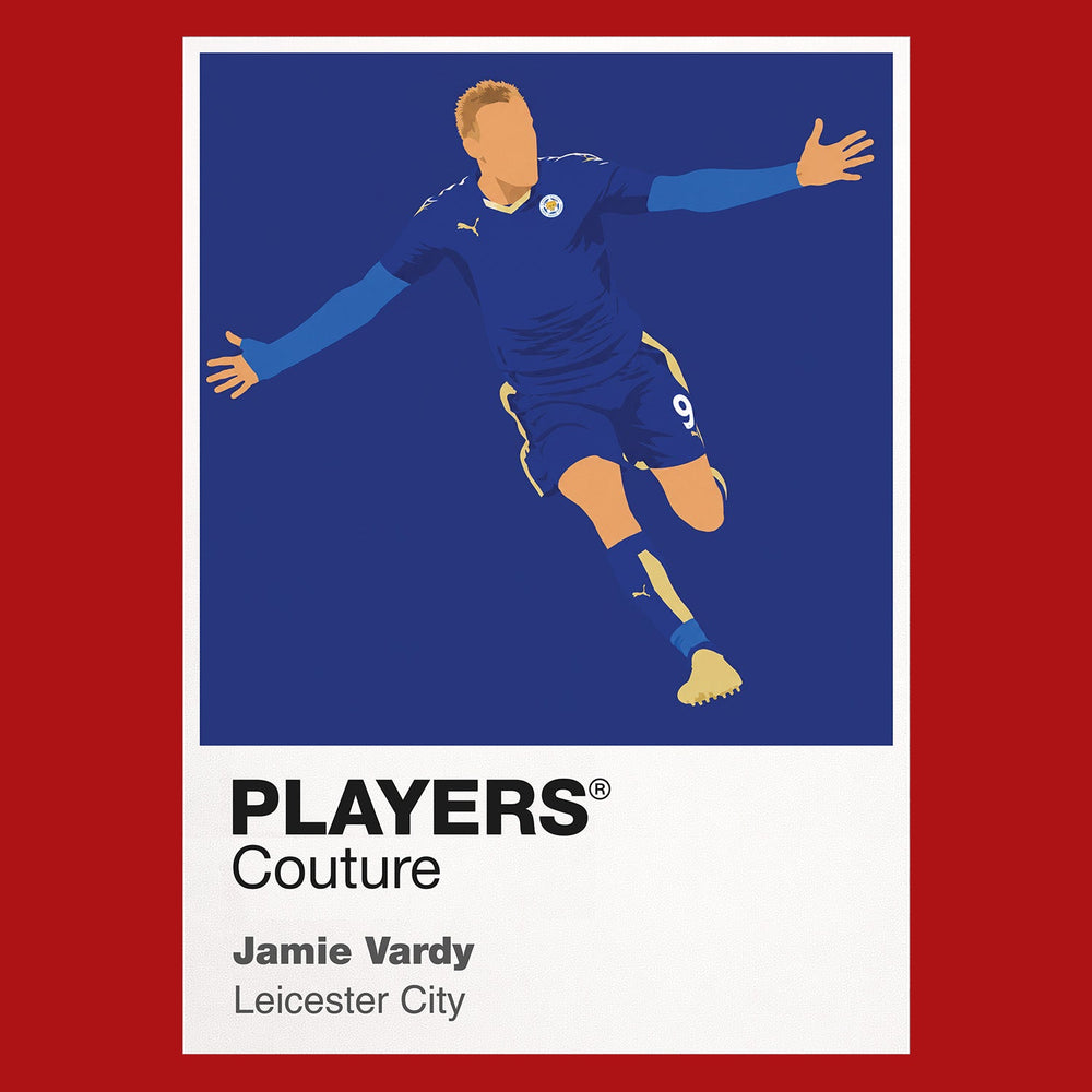 Jamie Vardy Leicester City Icon Frame Kids Hoodie — Red Artwork