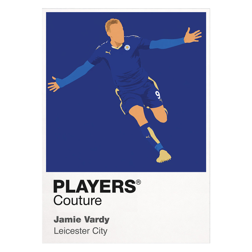 Jamie Vardy Leicester City Icon Frame — White