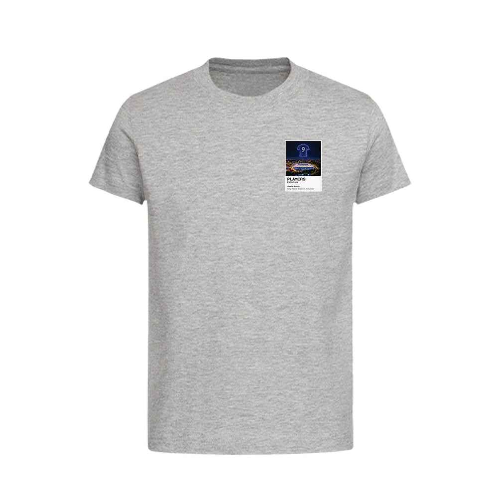 Jamie Vardy Leicester City Icons in Lights Frame Kids T-Shirt in Gray