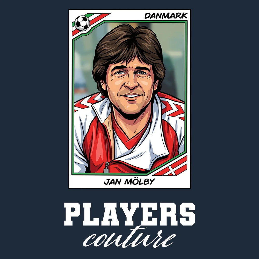Jan Molby World Cup Sticker Kids T-Shirt – jan molby navy Players Couture design