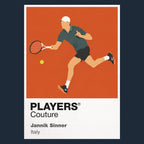 Jannik Sinner Tennis Icon Frame Men's Hoodie