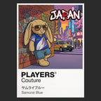 Japan Football Cool Bunny Kids T-Shirt – Japan football cool bunny artwork close-up on Black – Players Couture