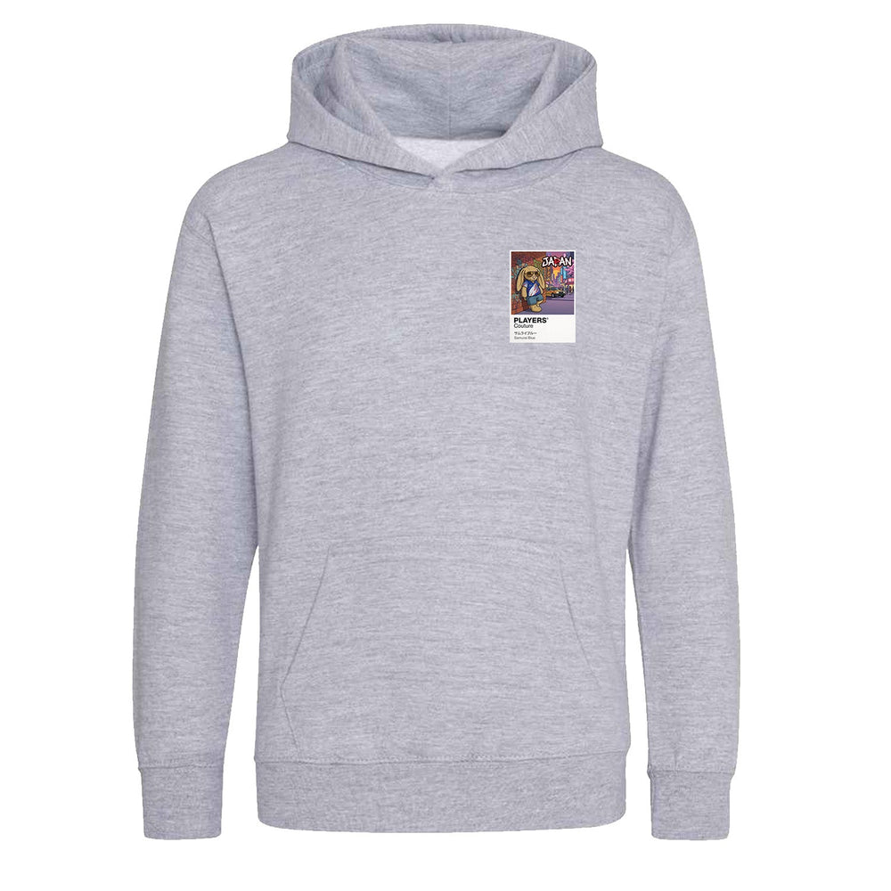 Japan Football Cool Bunny Kids Hoodie – Japan football cool bunny kids hoodie in Gray – Players Couture