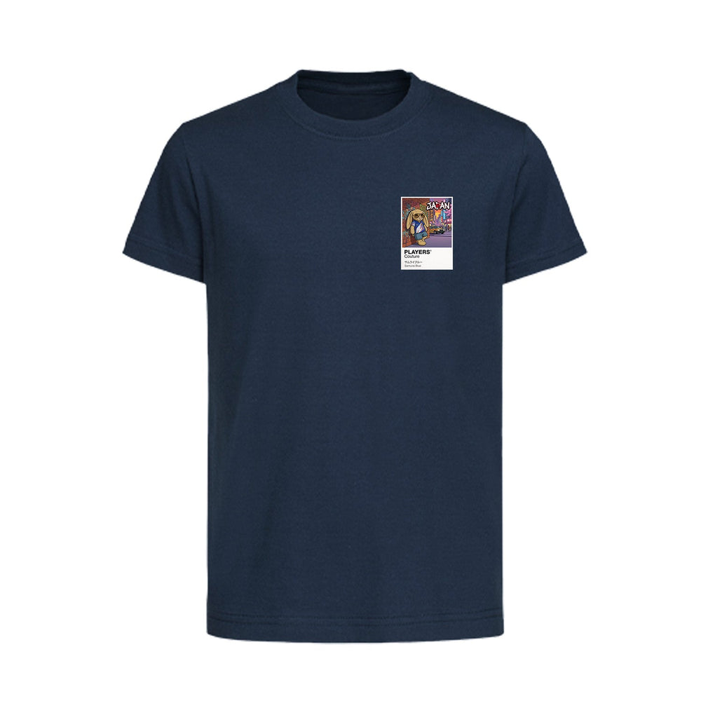 Japan Football Cool Bunny Kids T-Shirt – Japan football cool bunny kids t-shirt in Navy – Players Couture
