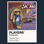 Japan Football Cool Bunny Men's T-Shirt – Japan football cool bunny artwork close-up on Navy – Players Couture