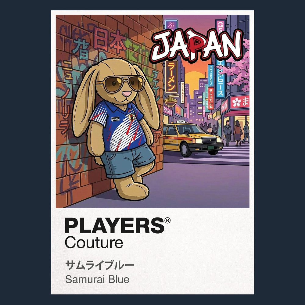 Japan Football Cool Bunny Men's Hoodie – Japan football cool bunny framed artwork detail – Players Couture